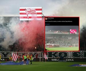 Demolka na stadionie Cracovii. Ogień i kibice na dachu