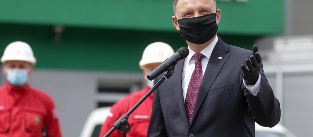 Wybory 2020. Prezydent Andrzej Duda w Bytomiu. Odwiedził ratowników górniczych [ZDJĘCIA]