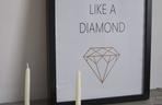 Miedziany świecznik w kształcie diamentu DIY