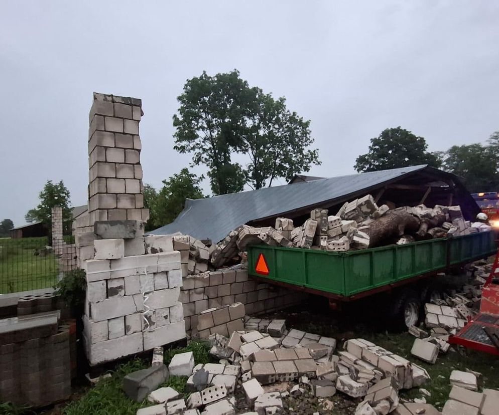 Strażacy z woj. lubelskiego interweniują przy usuwaniu skutków gwałtownych burz