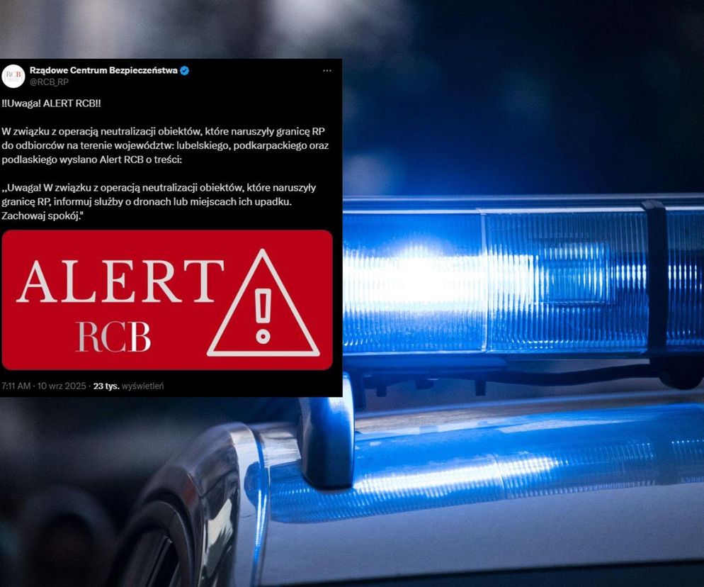 Rosyjskie drony nad Polską. Mieszkańcy trzech województw dostali alerty RCB 