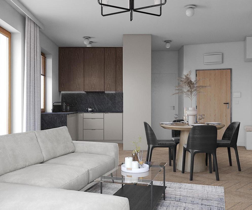 Mieszkanie w stylu modern glam