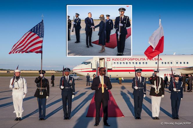 Prezydent Nawrocki na czerwonym dywanie w USA