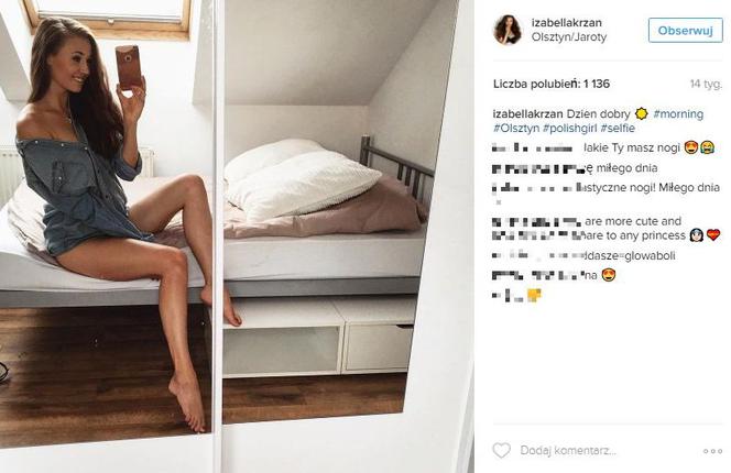 Izabella Krzan na Instagramie