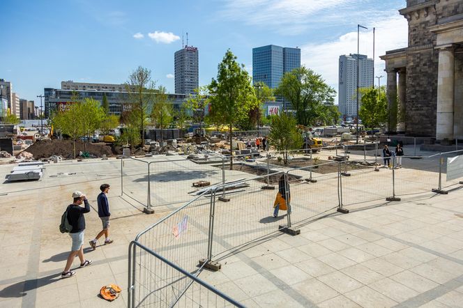 Plac Centralny w Warszawie pod koniec budowy