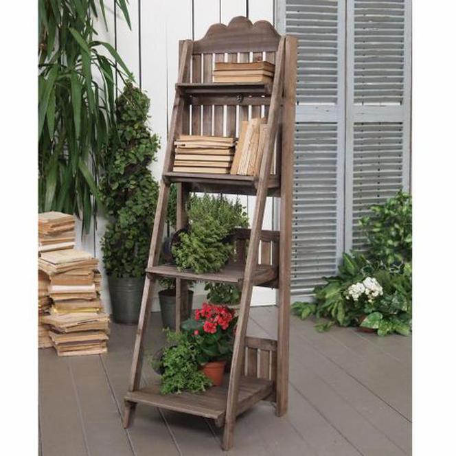 Drewniana etażerka na balkon i taras