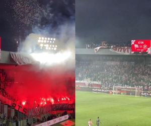 Nietypowa sytuacja podczas meczu Widzewa z Cracovią. Starcie kibiców...na dachu stadionu