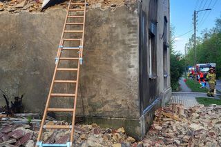 Wybuch gazu w Wojkowicach. Zawaliło się piętro budynku. Dwie osoby poszkodowane