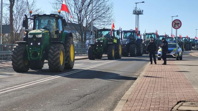 Protest rolników w Opolu w środę 19 marca 2025 roku