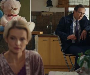 M jak miłość odc. 1718. Weronika (Ewelina Kudeń-Nowosielska), Oskar (Krzysztof Cybiński), ojciec dziecka Weroniki