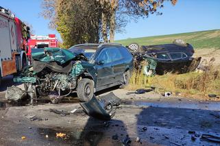 Wypadek trzech samochodów w Zawierciu 