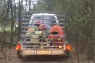 Kobieta spadła z konia pod Radomskiem. Strażacy nieśli ją na noszach 0,5 kilometra [ZDJĘCIA].