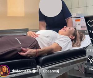 Doda na łóżku w szpitalu