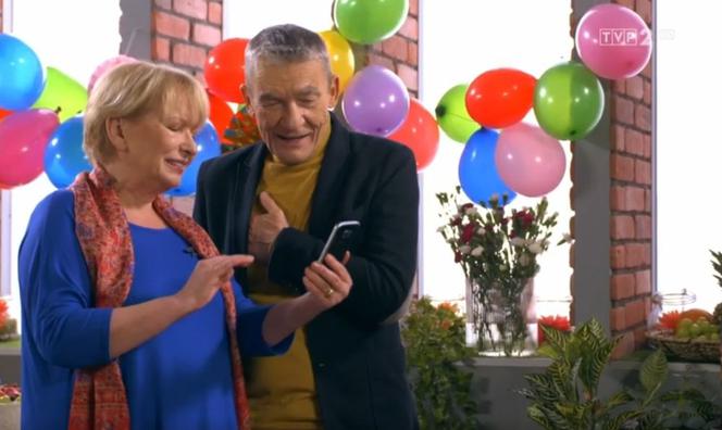 Barwy szczęścia odc. 2500. Stefan (Krzysztof Kiersznowski), Basia Grzelak (Sławomira Łozińska)