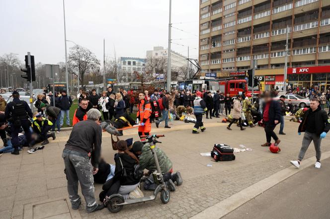 Wypadek w Szczecinie plac Rodła 