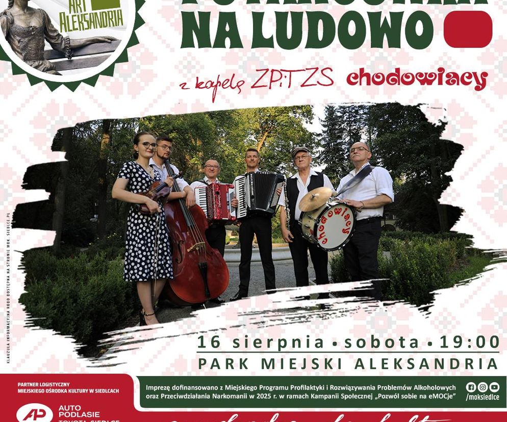 Parkowa potańcówka na ludowo z kapelą zespołu „Chodowiacy”