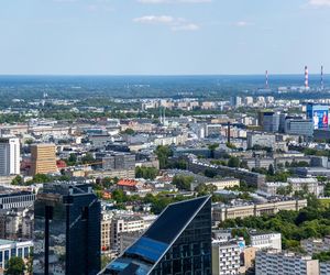 Panorama Warszawy z wieżowca Skyliner