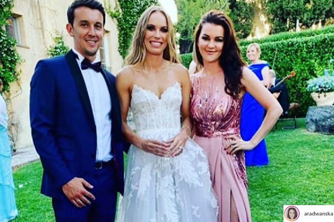 Caroline Wozniacki, David Lee i Agnieszka Radwańska