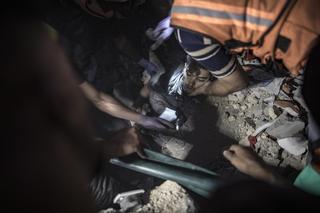 Konflikt w strefie Gazy. Atak Izraela w Khan Younis