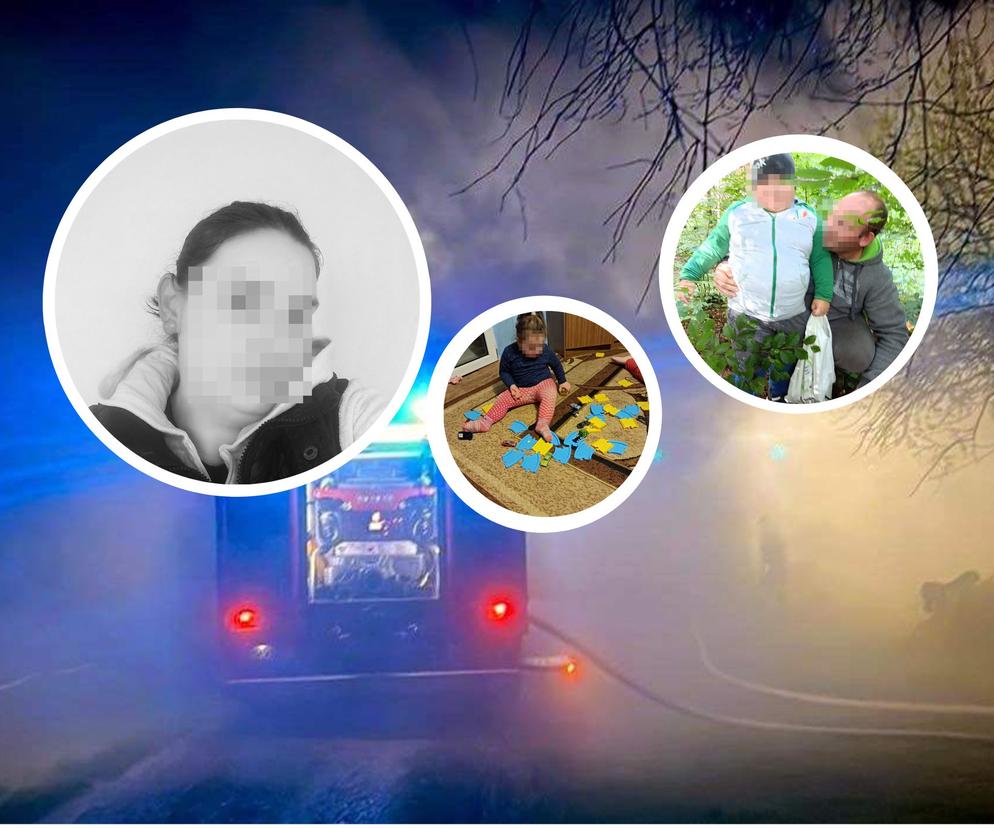 Pożar domu w Kozłówku. Nie żyje mama dwójki dzieci [GALERIA]