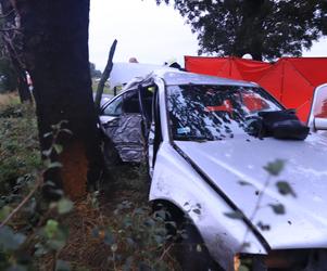 Wielkopolskie. Mercedes uderzył w drzewo! 26-letni pasażer nie żyje! 