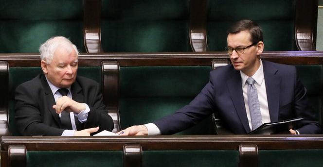 Jarosław Kaczyński i Mateusz Morawiecki