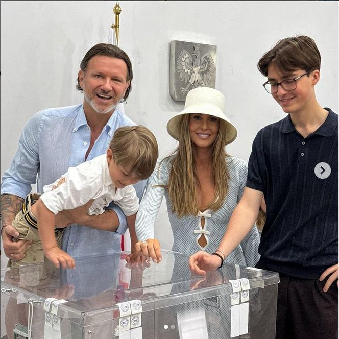 Wybory Prezydenckie 2025: Jak głosują gwiazdy? Majka JeżowskaMałgorzata Rozenek-Majdan z rodziną