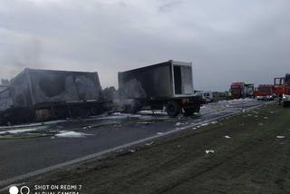 Wypadek wojskowej ciężarówki na S8 pod Kępnem