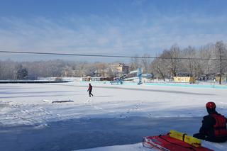 Pokazy ratownictwa lodowego na terenie kąpieliska Słupna w Mysłowicach