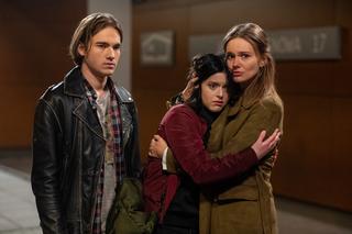 M jak miłość odc. 1712. Basia (Gabriela Raczyńska), Franka (Dominika Kachlik), Jasiek (Stanisław Dusza)