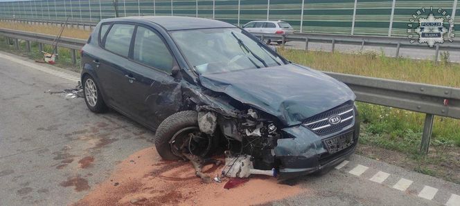 Zator na autostradzie A1 przed zjazdem na Woźniki