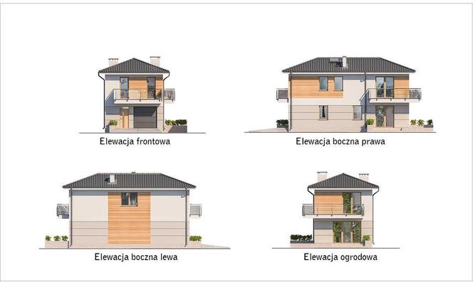 Projekt domu Światła miasta z katalogu Muratora - wizualizacje, plany, rysunek, aranżacje