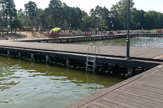 plaża miejska w Augustowie nad jeziorem Necko