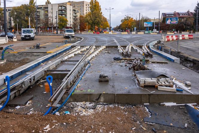 Budowa tramwaju na Stegny w Warszawie