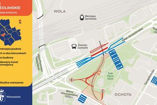 Budowa tramwaju do Dworca Zachodniego - zmiany w Al. Jerozolimskich