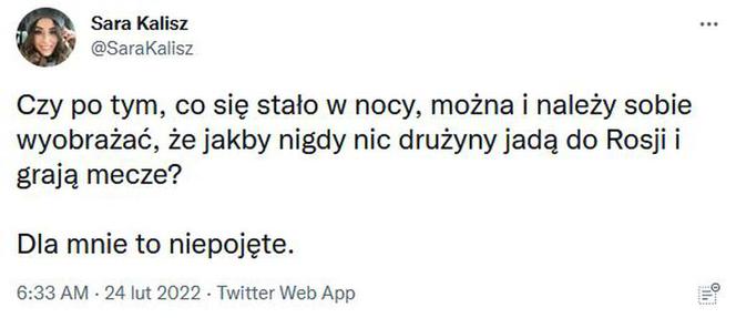 Świat sportu reaguje na wybuch wojny na Ukrainie