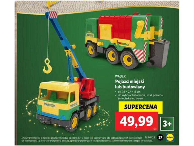 Lidl, Wader pojazd miejski lub budowalny, 49,99 zł