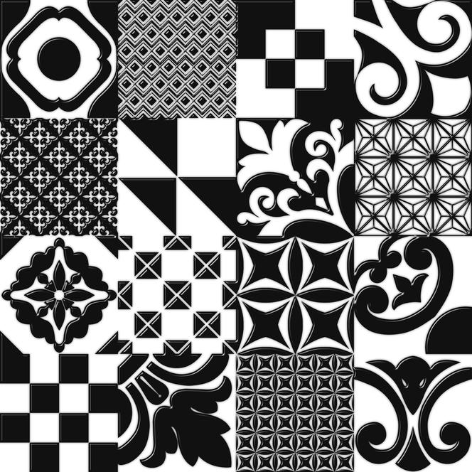 Francuska elegancja z nutką orientu: czarno-białe płytki dekoracyjne