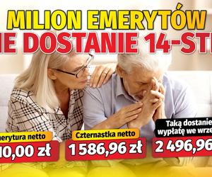 Milion emerytów nie dostanie 14-stki