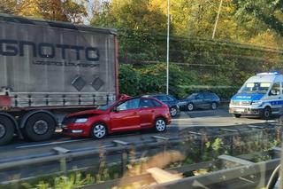 Wypadek na autostradzie A4 w Katowicach