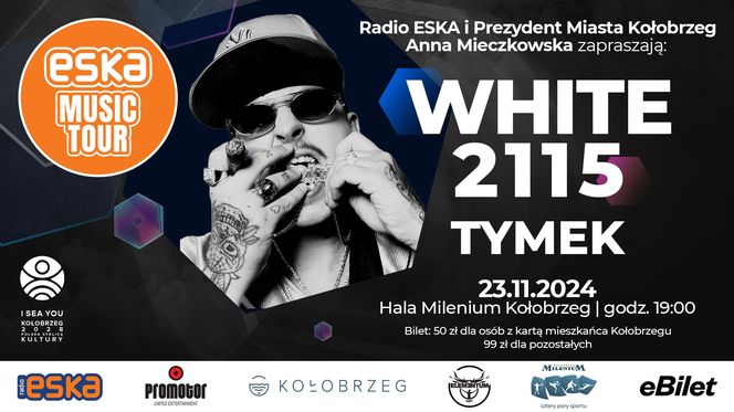 Kołobrzeg zaprasza na muzyczne wydarzenie jesieni! White 2115 i Tymek wystąpią w ramach trasy ESKA Music Tour