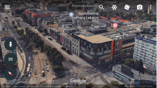 Trójwymiarowy Szczecin w Google Earth