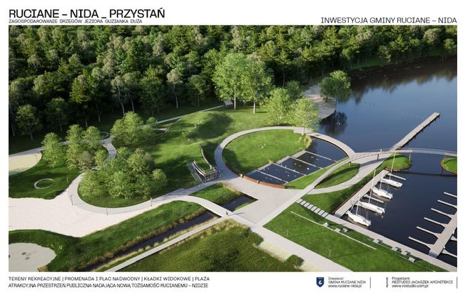 Przystań żeglarska w Rucianem-Nidzie [WIZUALIZACJE]