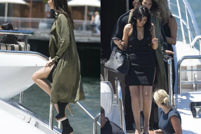 Kylie i Kendall Jenner wchodzą na jacht
