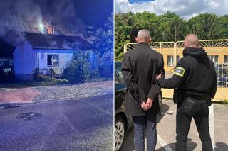 Podpalił dom, w którym spała 80-letnia niepełnosprawna kobieta. Policjanci ruszyli na ratunek