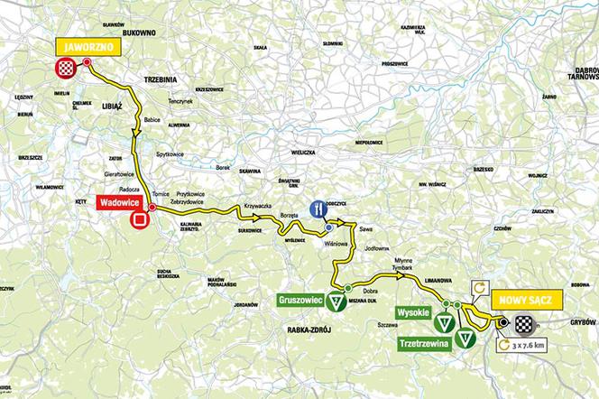Mapa Tour de Pologne 4. etap