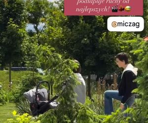 Na dobre i na złe nowy sezon. Kubuś (Wiktor Trojan), Blanka (Pola Gonciarz), Nina (Rita Sobocińska) na planie