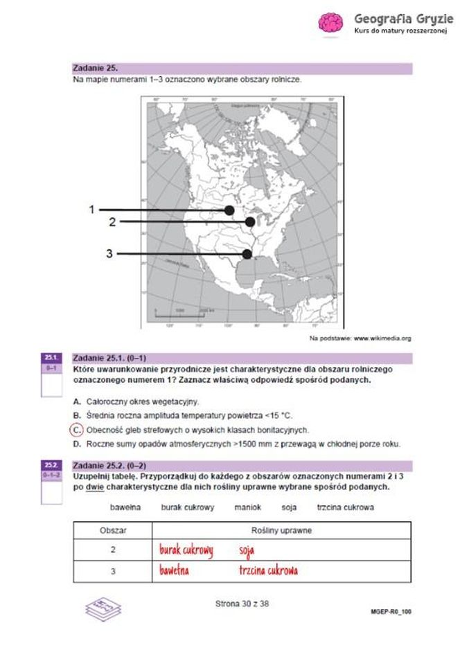 Matura 2025 geografia - odpowiedzi, arkusz CKE  15.05.2025 - Formuła 2023	
