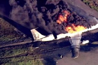 USA: Wojskowy tankowiec Boeing 707 rozbił się i zapalił po starcie ZDJĘCIA, VIDEO