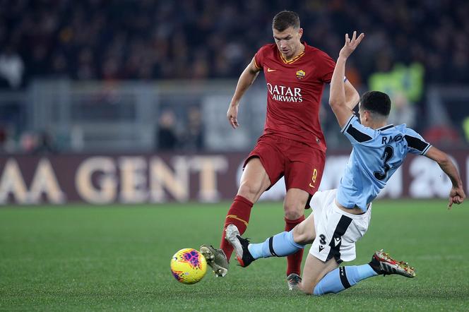 Edin Dżeko strzelił gola w ostatnim meczu Romy z Lazio (1:1).
